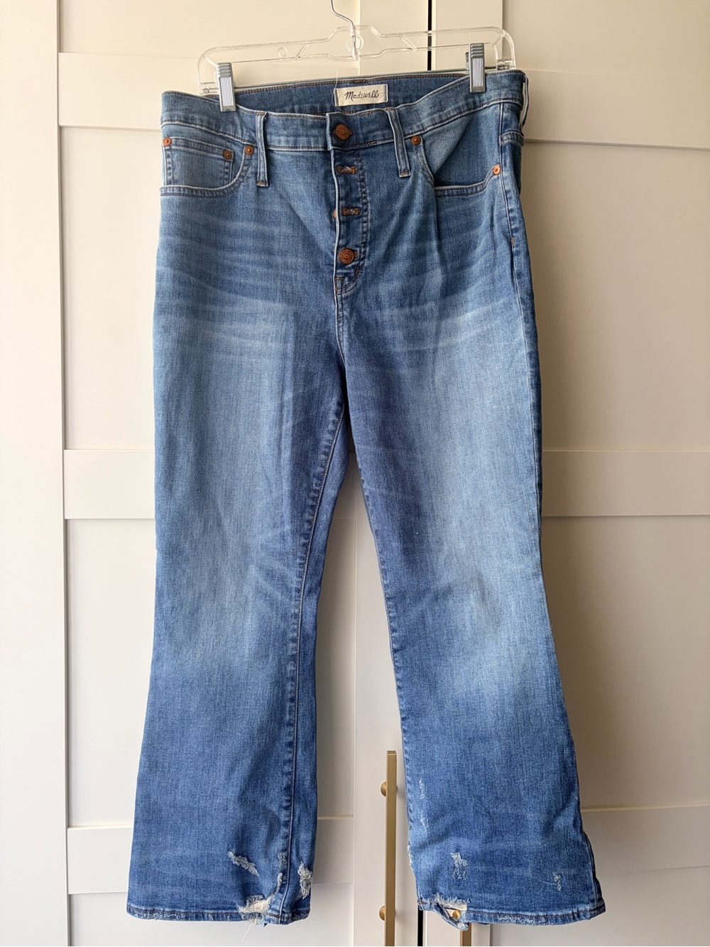 Madewell Light Blue High-Rise Button-Fly Flare Jeans